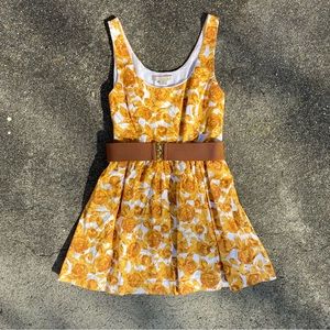 Floral Dress with Belt